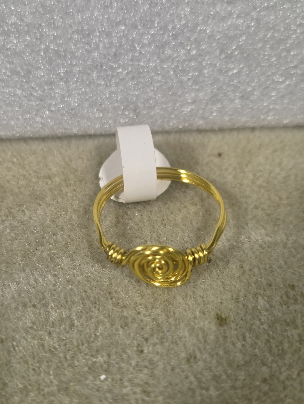 Handcrafted Gold Wire Spiral Rose Ring - Women's Fashion Jewelry